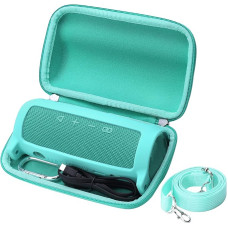 Khanka Hard Case with Silicone Case for JBL Flip 6 Bluetooth Box Portable Speaker (Azul Turquesa)