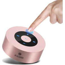 Xleader Bluetooth Speaker Small Music Box with Smart Touch Mini Bluetooth Speaker Waterproof Shower Radio Gifts for Girls Boys Men Women Children (Pink)