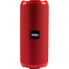 HYKU - 621 Portable Bluetooth Speaker with Hands-Free Microphone, Waterproof and FM Radio Function (Red)