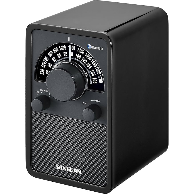 Sangean WR-15BT Retro bluetooth Radio mit AM und FM - Schwarz