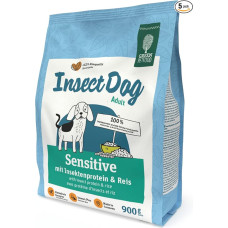 Green Petfood InsectDog sensitive adult - su vabzdžių baltymais ir ryžiais / lengvai virškinamas visavertis maistas - sausas šunų maistas