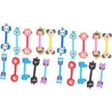 BESTonZON 20 stalo padažų ir pagardų pakuotė Mobiliojo telefono kabelio pynė Kabelio laikiklis Magnetiniai įkrovimo kabelio raiščiai Ausinių vyniotuvai Kabelio organizatoriai Žemės spalvų kaklaraiščių vyniotuvas