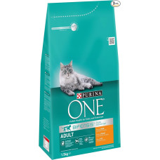 Purina One Bifensis suaugusių kačių sausas maistas: Gausus vištienos, stiprina natūralią gynybinę sistemą, sveikiems kaulams, odai, dantims ir šlapimo takams I Nuo 1 metų, pakuotė 3 vnt.