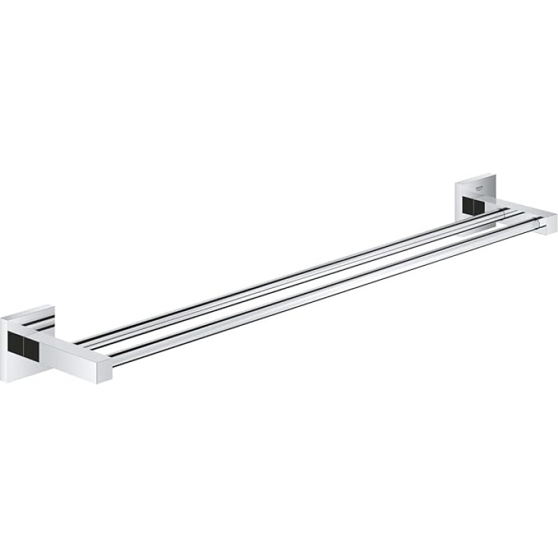 GROHE Start Cube 41104000 Dvigubas vonios rankšluosčių laikiklis 600 mm Paslėpto tvirtinimo metalinis chromas