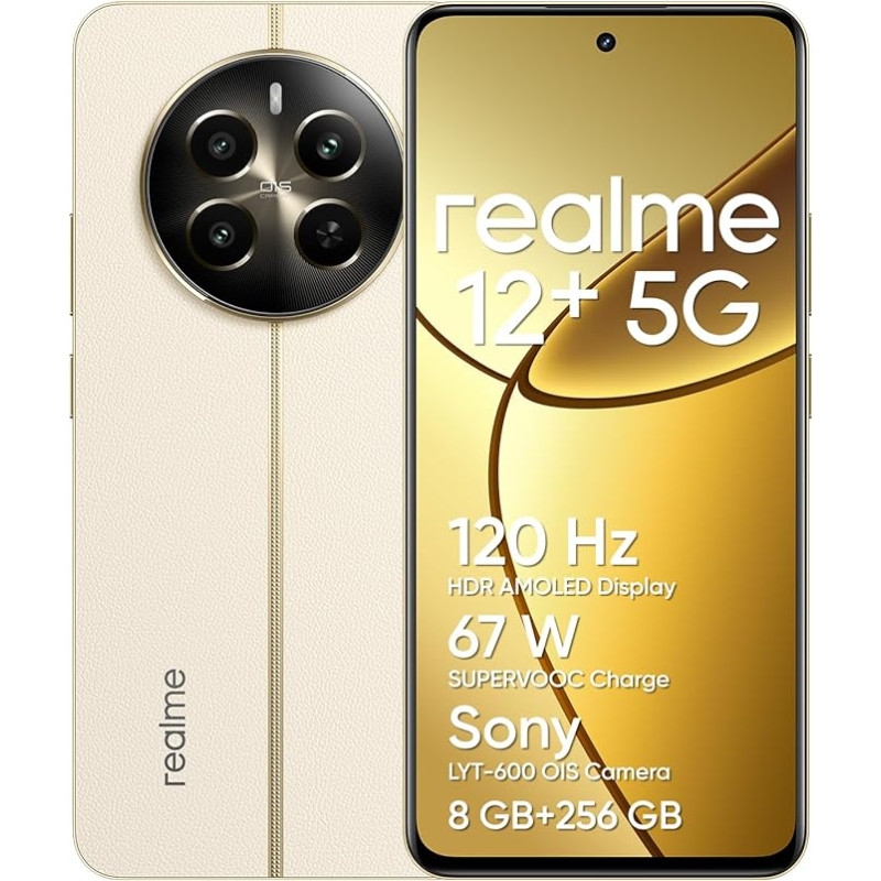 realme 12+ 5G išmanusis telefonas 8 + 256 GB su NFC, 