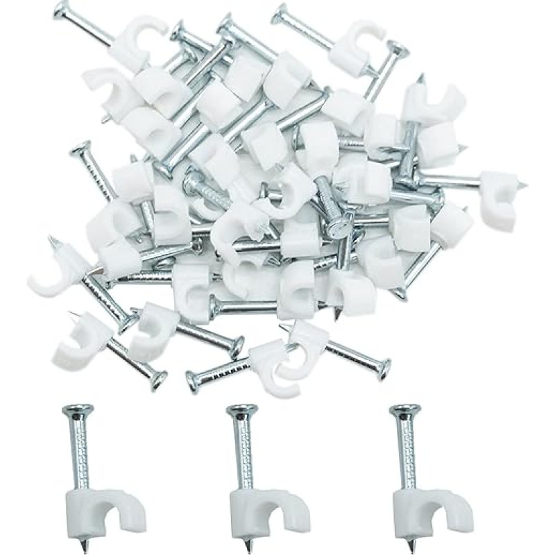 3 mm apvalūs kabelių spaustukai 100 vnt. asortimento kabelių laikiklių valdymo spaustukai