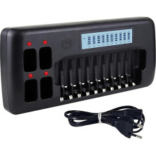 AA AAA 9V NiMH/NICD baterijų įkroviklis - 14 lizdų LCD baterijų įkroviklis, skirtas 1,2 V 