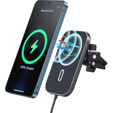 15 W magnetinis belaidis mobiliojo telefono laikiklis automobilinis įkroviklis, suderinamas su 