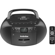 Gelielim Nešiojamasis CD ir kasečių grotuvas Boombox kombinuotas kasetinis magnetofonas su nuotolinio valdymo pulteliu AM FM radijas USB atkūrimas su ausinių lizdu 5,1 V Bluetooth garsiakalbis Veikiamas akumuliatoriaus