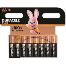 Duracell Plus-AA CP16 Mignon (AA) šarminės mangano 1,5 V baterijos, 16 vnt.