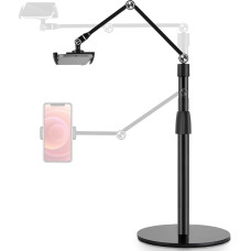 viozon Tablet Mobile Phone Overhead Stand, Height and 360 Degree Angle Adjustable, Aluminum Desktop Stand, Compatible with 3.5-11 Inch Phones or Tablets such as iPhone iPad Pro Air Mini, Samsung,