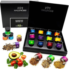 Hallingers Classic Spice Set - Spice Gift Set Handmade, 12 Spices from Around the World (Set) - Advent Calendar Novelties & Advent Calendar Filling | Birthday Congratulations New Home Anniversary