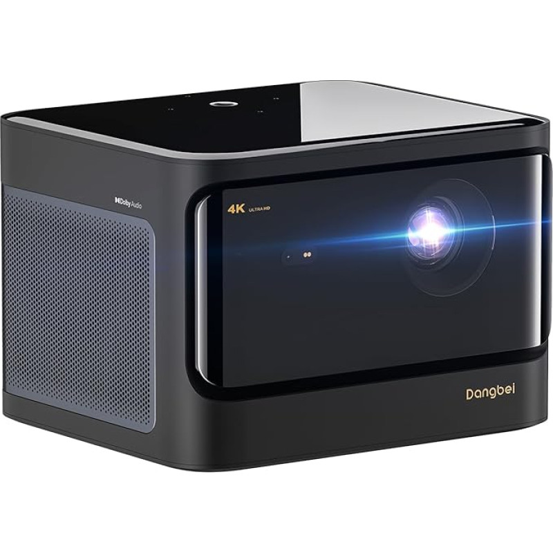 Dangbei DBX3 Pro 4K Projector, 1800 ISO Lumens, 3D Projector Home Cinema DLP Projector with Android 4GB + 128G, 2 x 10W Hi-Fi Speakers, Auto Keystone, Auto Focus, HDR10