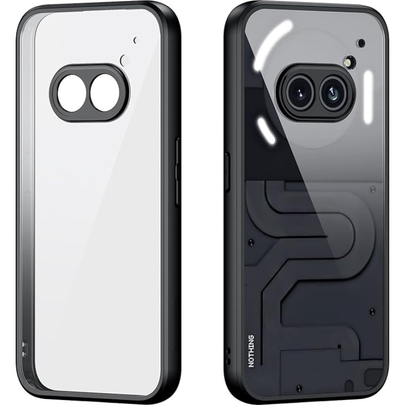 zZjoOoj Case for Nothing Phone 2A / 2a Plus Case, [Never Yellowing] Soft TPU + PC Shockproof Mobile Phone Case Transparent, Camera Protection, Slim and Lightweight - Black
