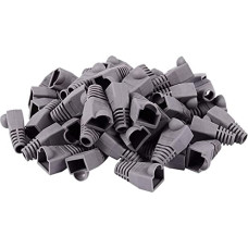 ANMOO RJ45 Connector Ethernet Cable Colorful with Boots Total 100 Pieces (Grey)