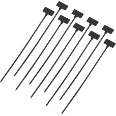 QUARKZMAN 250 Stück Kabelbinder Tags, 200 mm Länge Kabelbinder Tags mit Beschriftungsfeld Kabelbeschriftung Etiketten Organisation Markierungen für PC Drähte Rohr Kabel Schlauch, Schwarz