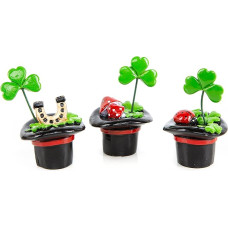 Logbuch-Verlag 3 Lucky Charms 2025 Mažos dovanos Dobilas Pasagėlė Naujieji metai Naujųjų metų išvakarės 7 cm Gimtadienis Maža dovana