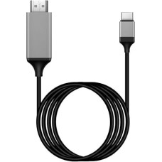 AndThere USB C HDMI kabelis 2 m HDMI USB C tipo HDMI adapteris USB C HDMI, skirtas televizoriaus projektoriaus monitoriui USB C HDMI jungtis 4K USB C tipo HDMI kabelio adapteris Garso ir vaizdo įrašas, suderinamas su 