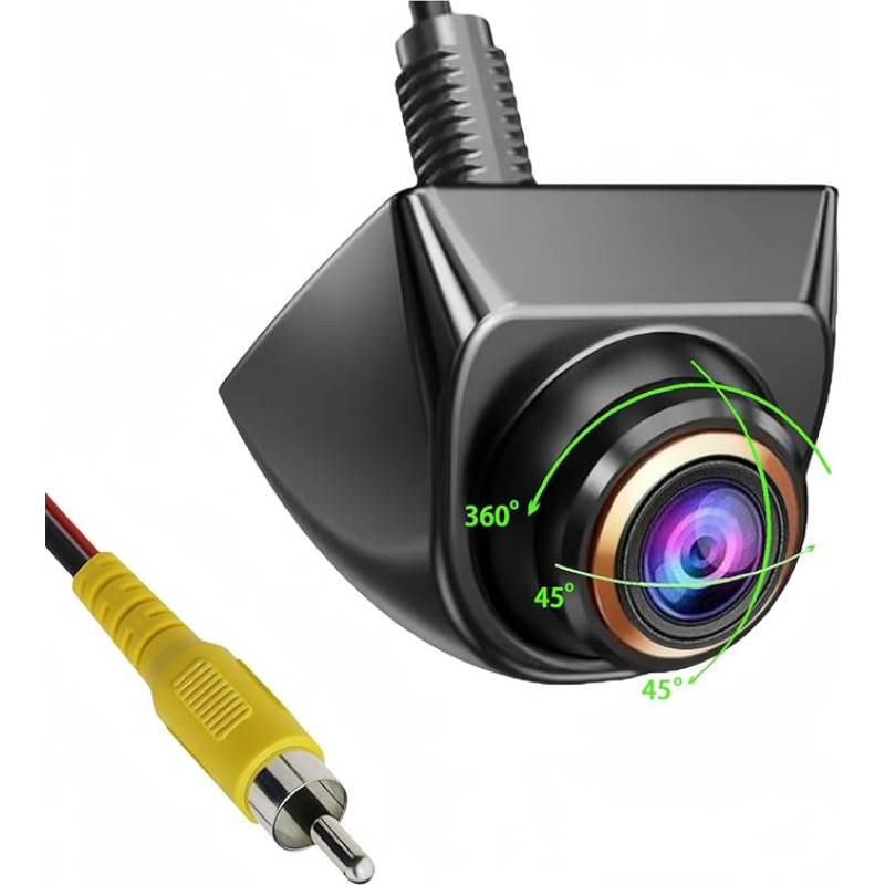 Epronic 360° Rotation Rear View Camera Support Front/Rear View HD Backup Camera with Night Vision IP69K Waterproof Reversing Camera 1080P Reversing Camera for Truck