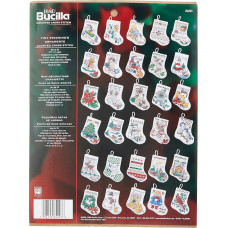 Bucilla 84293 Kreuzstich-Ornament-Set, klein, Weiß