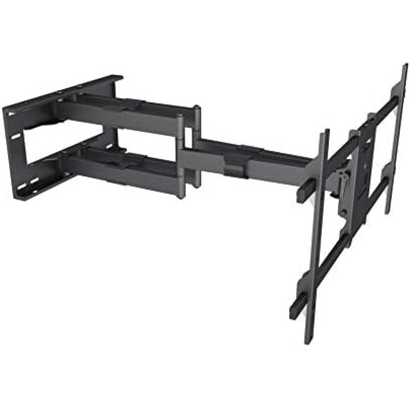 RO&CO MULTIBRACKETS Universalus ilgo nuotolio dvigubas BLK televizoriaus sieninis laikiklis su šarnyrine rankena iki 91,0 cm, skirtas 50-80 colių televizoriams, juoda apdaila