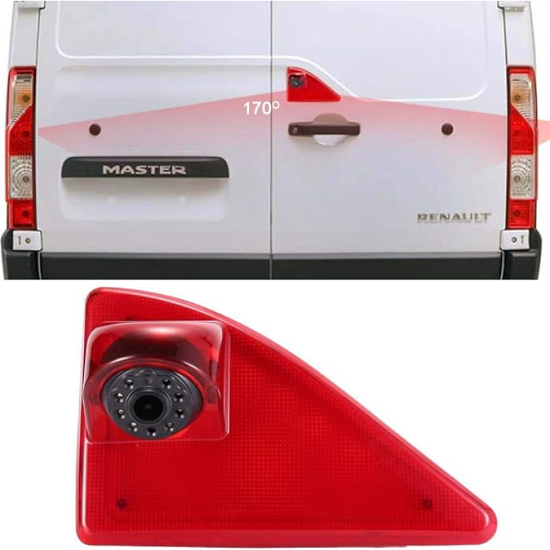 1280 x 720 pikselių 1000TV linijų HD objektyvas Stabdžių žibintas Galinio vaizdo kamera Transporteris Vandeniui atspari itin plataus kampo 