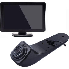 HD Night Vision Camera + 4.3 Inch LCD Monitor, Car Third Roof Top Mount Brake Light Transporter Reversing Camera Replacement for VW Crafter 2017 Man TGE from 2017 / Box 2006 2014