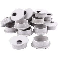 aprūpinimo žemėlapis Stalo dangtelis Organizatoriai Plastikinis kabelio įvorės skylės dangtelis Pilka 35 mm Pakuotė 24 vnt.