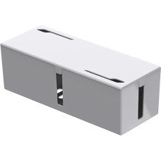 Cable Storage Box, Larger Cable Organizer with Lid, Desk Organizer for Home, Office, Hiding Messy Cables, Wire Management (L:41 x 16 x 14 cm, White)