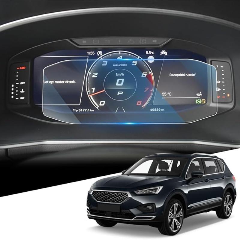 WEIPIN Digital Cockpit Screen Protector Compatible with Sea-t Ta-rraco Ate-ca Leon MK4 Cuprα Formentor/Sea-t Ibiza Arona Instruments Protective Film Screen Protector Accessories