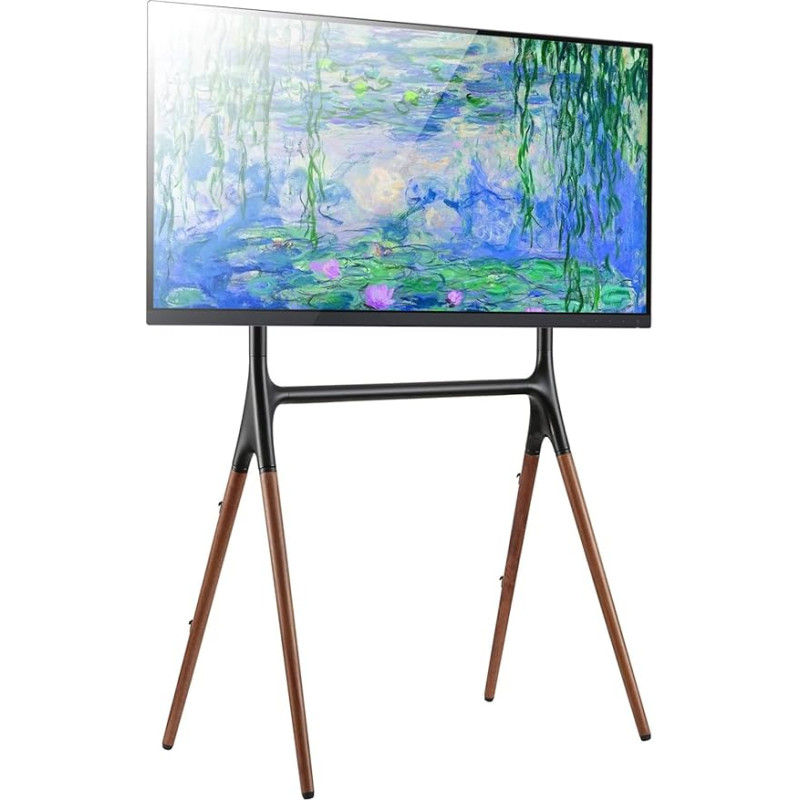 TECHLY 107241 TV grindų stovas LCD/LED/Plazma 49-70 colių staliukas tamsiai riešutmedžio spalvos