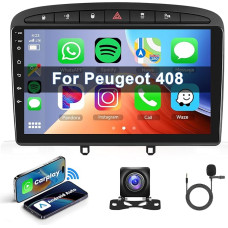 Android automobilinis radijas Peugeot 308 308SW 408 2007-2015 Carplay belaidis Android automobilis, radijas 9 colių jutiklinis ekranas Bluetooth HiFi GPS navigacija WiFi FM RDS kamera 2 DIN ekranas Radijas Peugeot 308 Hodozzy