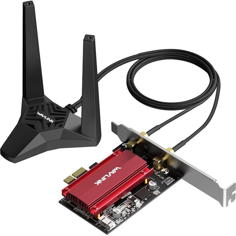 AX5400 WiFi 6E WLAN PCIe kortelė kompiuteriui su 