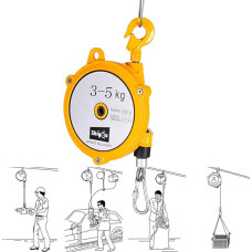 Spyruoklinis įrankių balansavimo įtaisas - reguliuojama apkrovos jėga, ištraukiamas tvirtinimo laikiklis su 1,5 m vieliniu lynu, skirtas stabiliai pakabinti įrankius - saugo ir tvarko įrankius