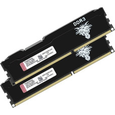 DDR3 16GB rinkinys (8GBx2) staliniams kompiuteriams skirta 1333MHz PC3-10600 UDIMM atmintis Non-ECC Unbuffered 1.5V 2Rx8 Dual Rank 240-Pin CL9 PC kompiuterių atminties modulių atnaujinimo atminties rinkinys (juodas)