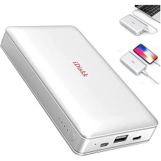 iDiskk MFi Certificate 1TB External Hard Drive for iPhone iPad Flash Memory Compatible iOS Mobile Phone MacBook PC with 10000 mAh Power Bank 2 in 1 External Hard Drive - App Management