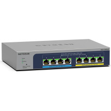 NETGEAR MS108EUP 8 prievadų 2,5 Gbit komutatorius | Multi-Gigabit LAN PoE komutatorius (valdomas tinklo komutatorius Ultra60 PoE++, 230 W PoE biudžetas, 4 PoE+/++ prievadai, be ventiliatoriaus, WiFi 6 prieigos taškų ryšys)