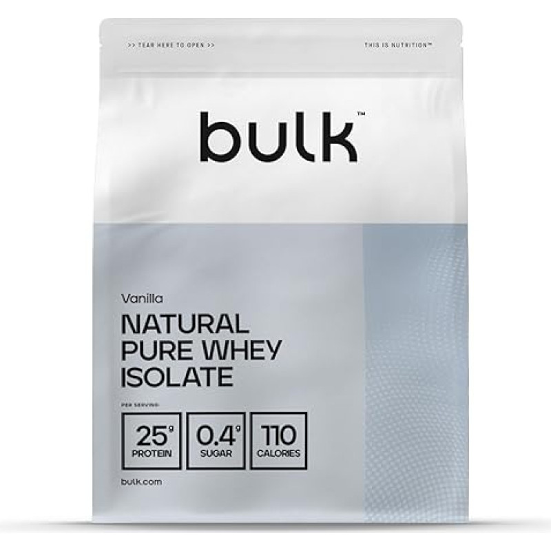 Bulk Natural Pure Whey Protein Isolate Sweetened with Stevia Vanilla 500g Packaging May Vary