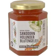 Rügener šaltalankių šeivamedžio žiedų želė