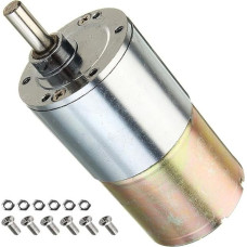 Zilimontt 200RPM 12V DC Motor High Torque, 200 RPM 12V DC Gear Motor 6 mm Shaft Diameter, Speed Reduction Electric Gearbox Geared Motor