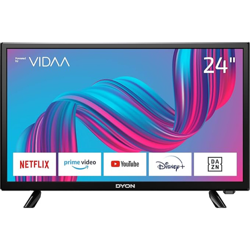 Dyon Movie Smart 24 VX TV, 24 inches (61 cm), HD Smart TV, HD Triple Tuner (DVB-C/-S2/-T2), App Store, Prime Video, Netflix, YouTube, DAZN, Disney+ (Model 2023)