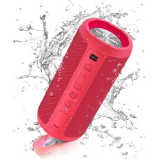 Ortizan Bluetooth Speaker with Light, Portable Bluetooth Box with IPX7 Water Protection, Dual Bass Drivers, 30h Battery, Hands-Free Function, Bluetooth Wireless Speaker for Phone, Outdoors