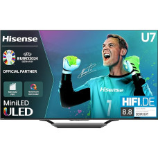 Hisense 55U7NQ 139 cm (55 Inch) TV, 4K Mini LED ULED HDR Smart TV, Quantum Dot, 120Hz/ 144Hz VRR, HDMI 2.1, Game Mode Pro, Dolby Vision IQ & Atmos, Bluetooth, Alexa Built-in, Anthracite, [2024]