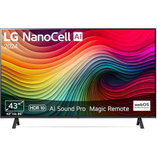 LG 43NANO81T6A TV 43 Inch (109 cm) NanoCell TV (α5 Gen7 4K AI Processor, webOS 24, HDR10, up to 60Hz) [Model Year 2024]