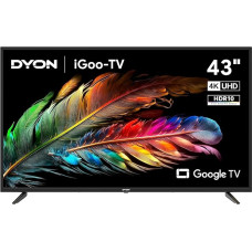 DYON iGoo-TV 43U 108 cm (43 Inch) Google TV (4K UHD, HD Triple Tuner, Prime Video, Netflix, Google Play Store for DAZN, Disney+, Apple TV+, Paramount+, Waipu.tv and Much, Google Assistant) [Mod. 2023]