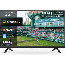 CHIQ TV L32G7V, 32 Inch TV, HD Smart TV, Google TV, Google Assistant, HDR, Google Play, Chromecast Built-in, Dolby Audio, Triple Tuner (DVB-T2/S2/C), Bluetooth, WiFi/HDMI/USB/CI+