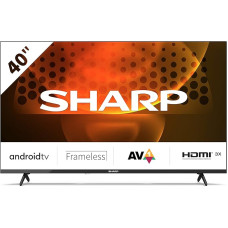 SHARP 40FH6EA Full HD Frameless Android TV 101 cm (40 Inches), 3X HDMI, 2 x USB, Dolby Digital, Active Motion 400