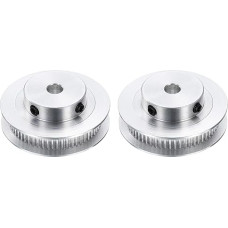 tiekimo žemėlapis GT-2 Pack 60T 60T 6.35mm Bore Fit 6mm Wide Belt Aliuminio lydinio Timing Belt Pulley for 3D Printer CNC Machine