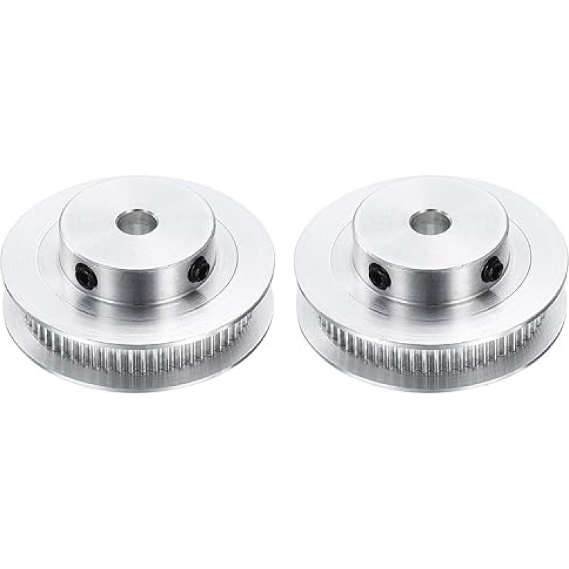 tiekimo žemėlapis GT-2 Pack 60T 60T 6.35mm Bore Fit 6mm Wide Belt Aliuminio lydinio Timing Belt Pulley for 3D Printer CNC Machine