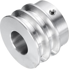 aprūpinimo žemėlapis V tipo skriemulys 18mm Bore 40mm OD Double Groove Aliuminio lydinio variklio veleno grąžtas 6mm PU formos diržas